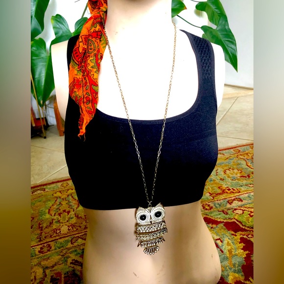 Claire’s Owl Long Opera Necklace - Picture 7 of 7